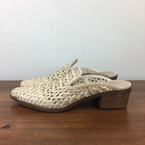 CHINESE LAUNDRY Mayflower Woven Heeled Mule Pointed Toe Beige Women’s Size 7.5. - Picture 2 of 11